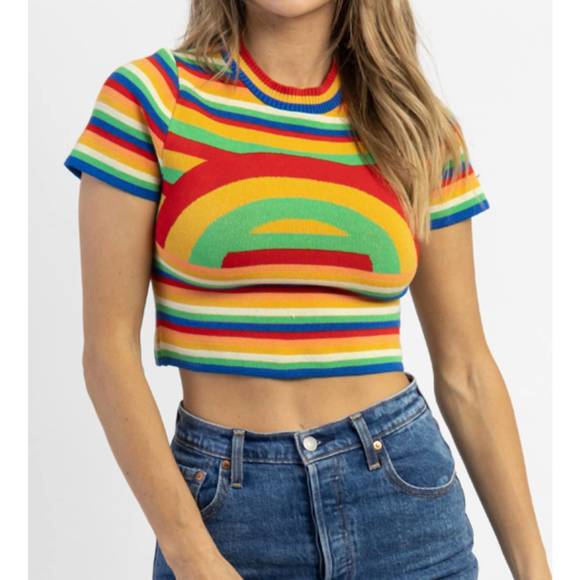 NEW FASCINATION over the crop top in rainbow - Picture 1 of 5